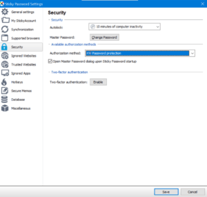 Sticky Password Review - Security 1