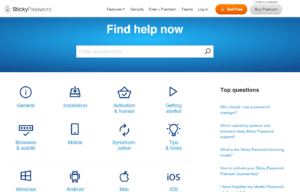 Sticky Password Review - Support 1