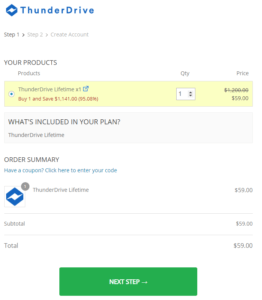 ThunderDrive Review Pricing