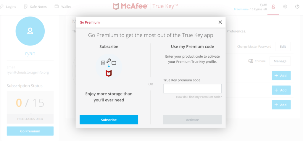 true key premium code free