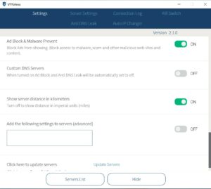 VPNArea Review - Additional Features 6