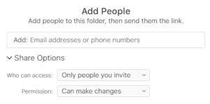 iCloud Drive Review Add People