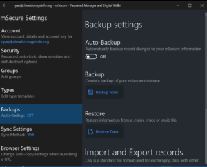 mSecure Review - Additional Features 4