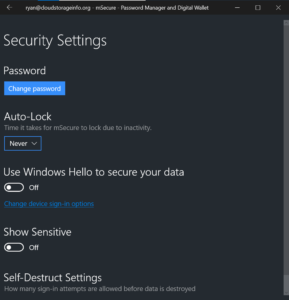mSecure Review - Ease of Use 18