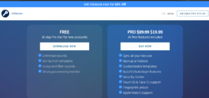 mSecure Review - Pricing 1