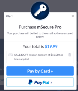 mSecure Review - Pricing 2