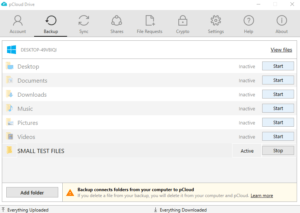pCloud Review Desktop Backup
